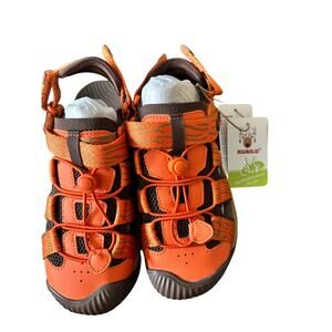 KuaiLu Women’s Closed Toe Hiking Water Sandals Orange Brown Size 6 NWT